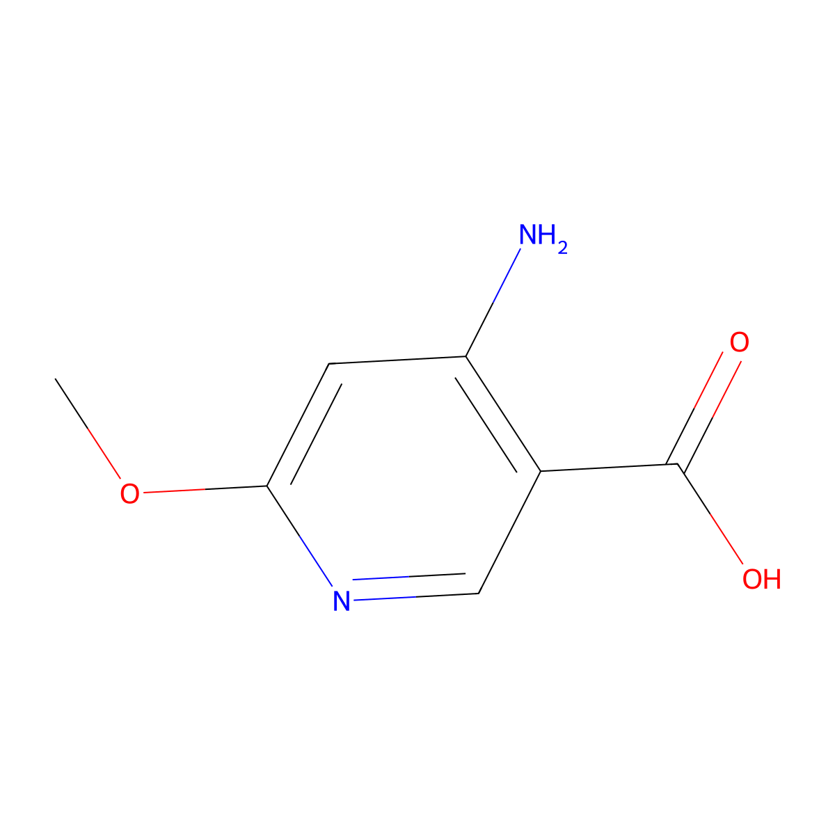 4-Amino-6-methoxynicotinic acid molecular structure, CAS 1060806-76-9