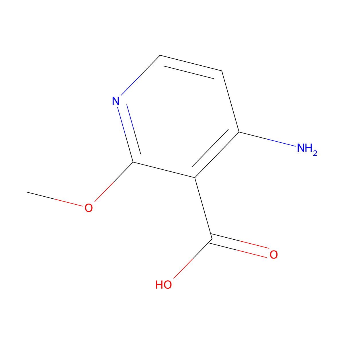 4-Amino-2-methoxynicotinic acid molecular structure, CAS 1060806-78-1