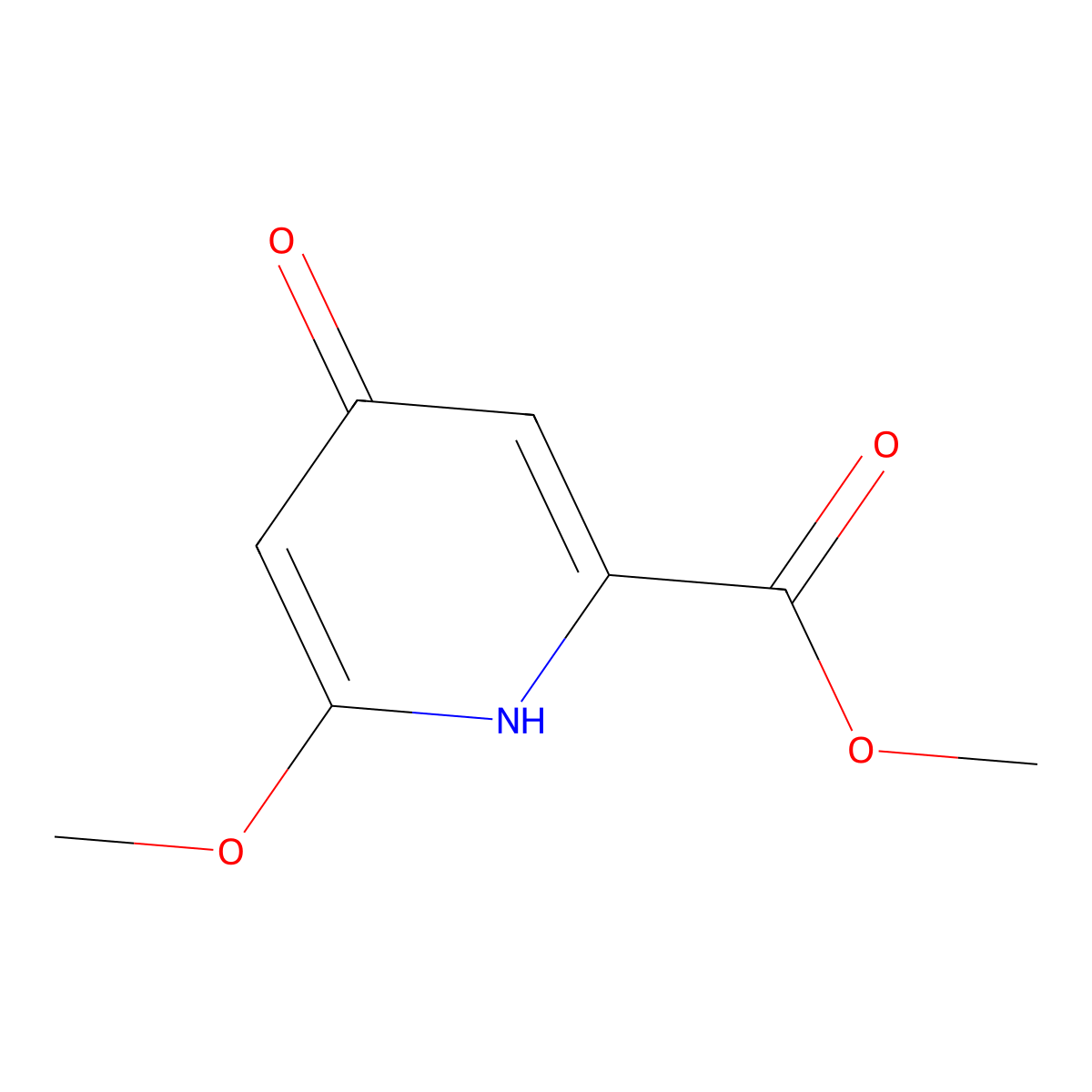 Methyl 4-hydroxy-6-methoxypicolinate molecular structure, CAS 1060806-80-5