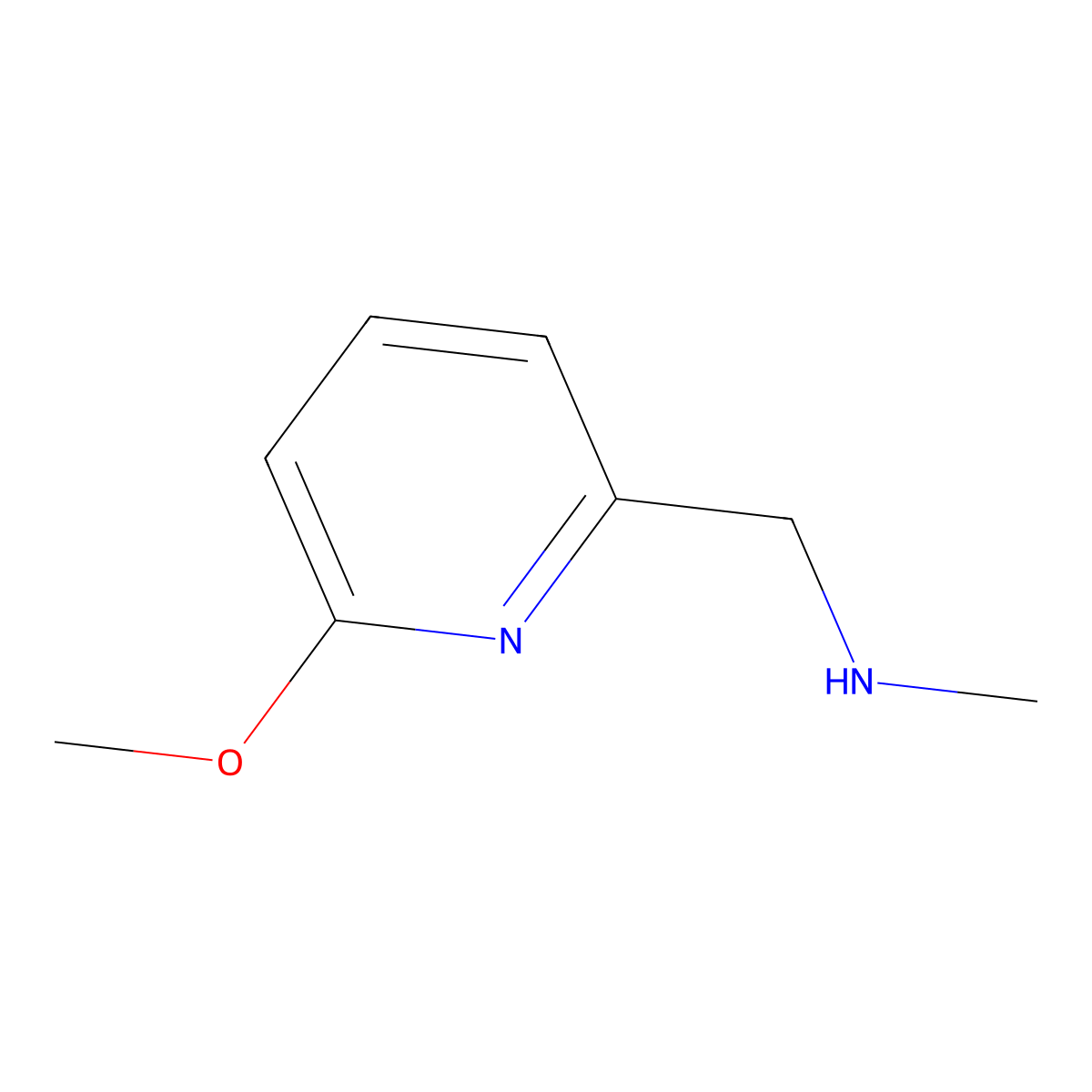 [(6-Methoxypyridin-2-yl)methyl](methyl)amine molecular structure, CAS 1060806-94-1