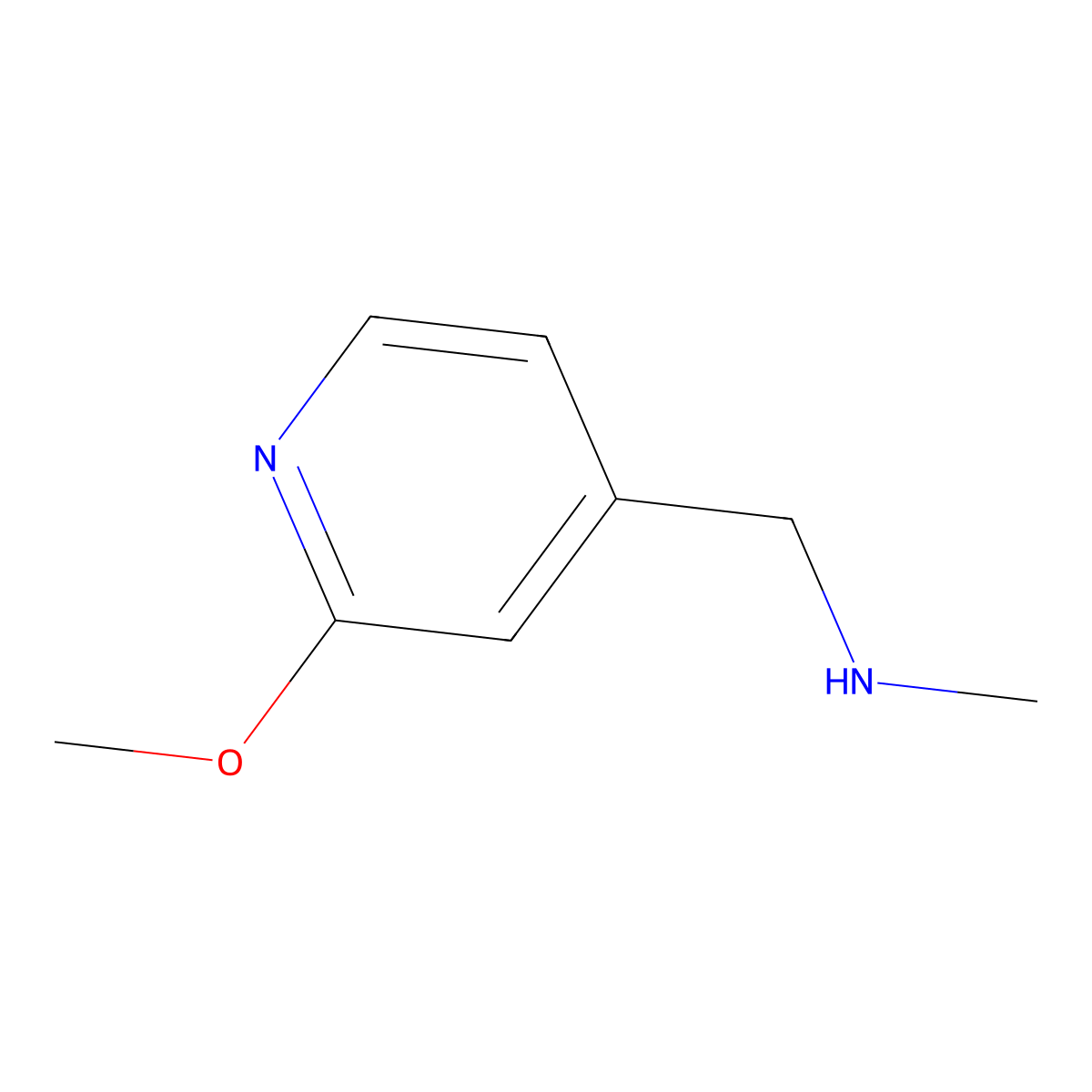 1-(2-Methoxypyridin-4-YL)-N-methylmethanamine molecular structure, CAS 1060806-95-2
