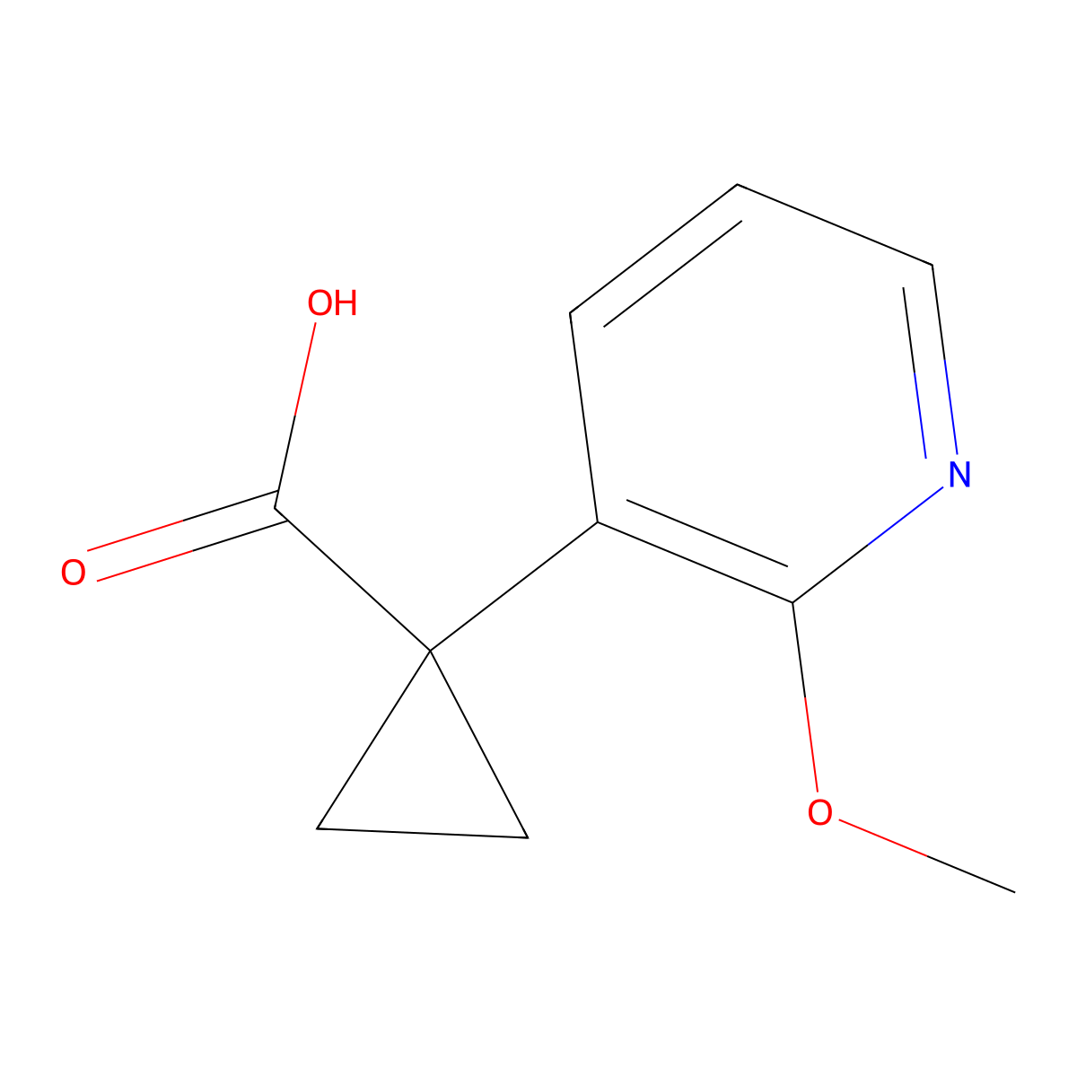 1-(2-Methoxypyridin-3-YL)cyclopropane-1-carboxylic acid molecular structure, CAS 1060807-04-6