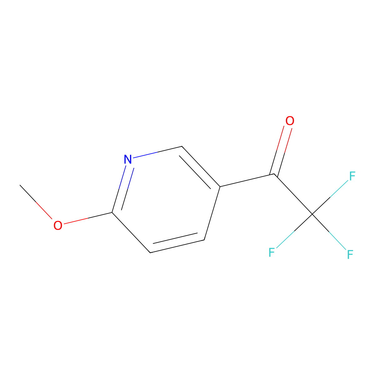 2,2,2-Trifluoro-1-(6-methoxypyridin-3-yl)ethan-1-one molecular structure, CAS 1060807-14-8