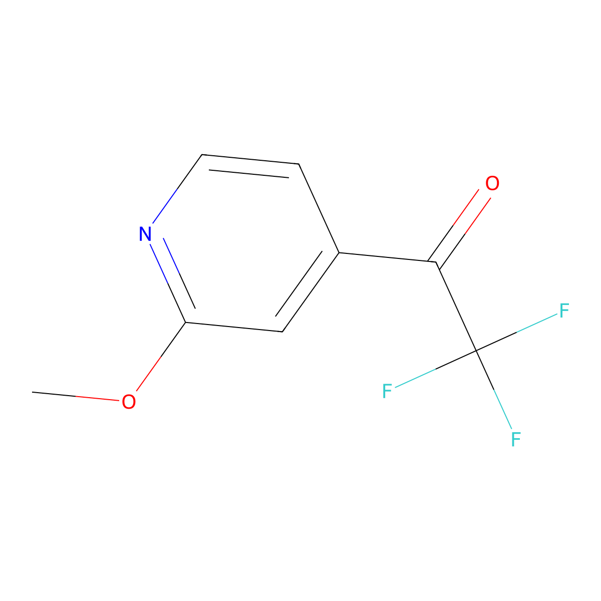 2,2,2-Trifluoro-1-(2-methoxypyridin-4-YL)ethan-1-one molecular structure, CAS 1060807-16-0