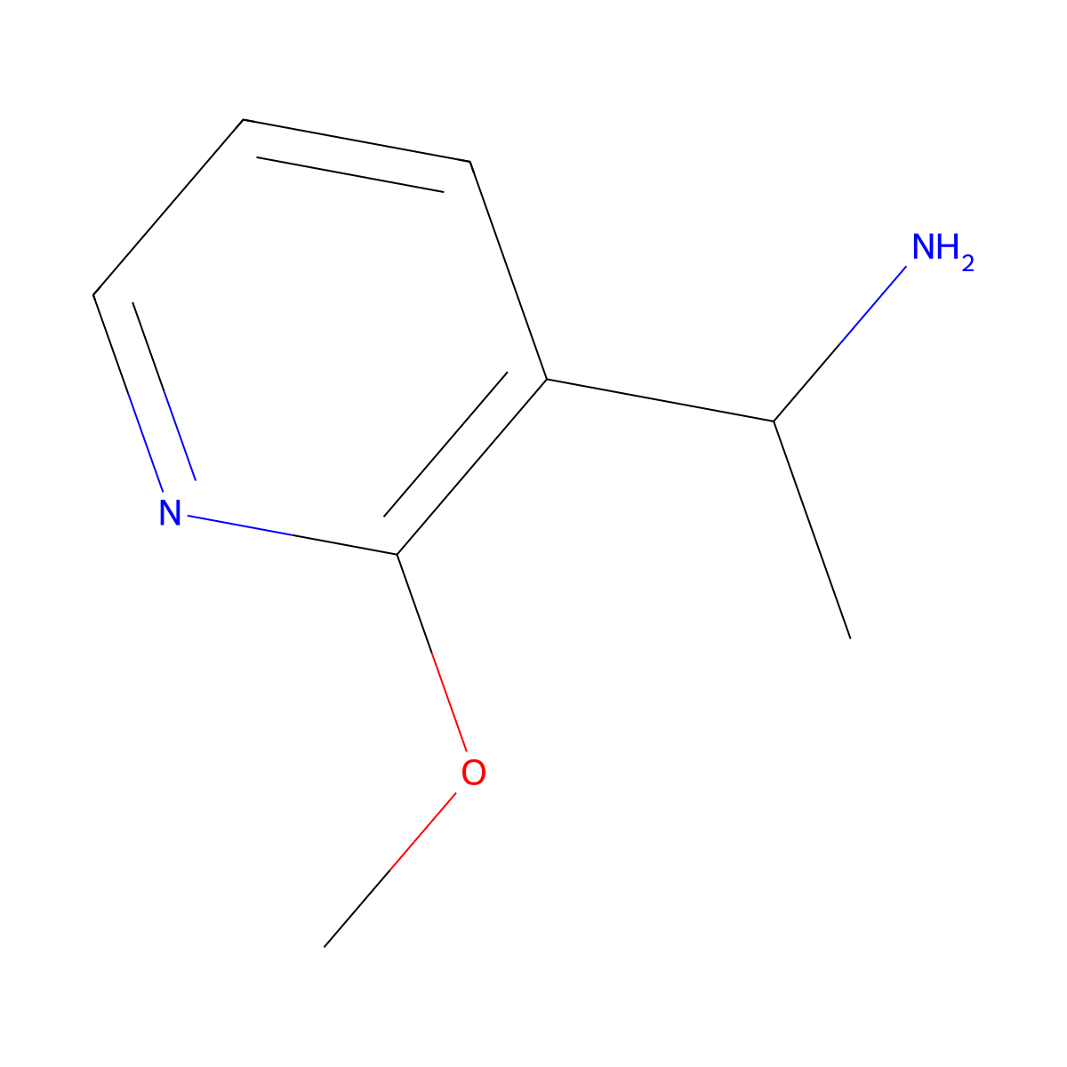 2-Methoxy-alpha-methyl-3-pyridinemethanamine molecular structure, CAS 1060807-25-1