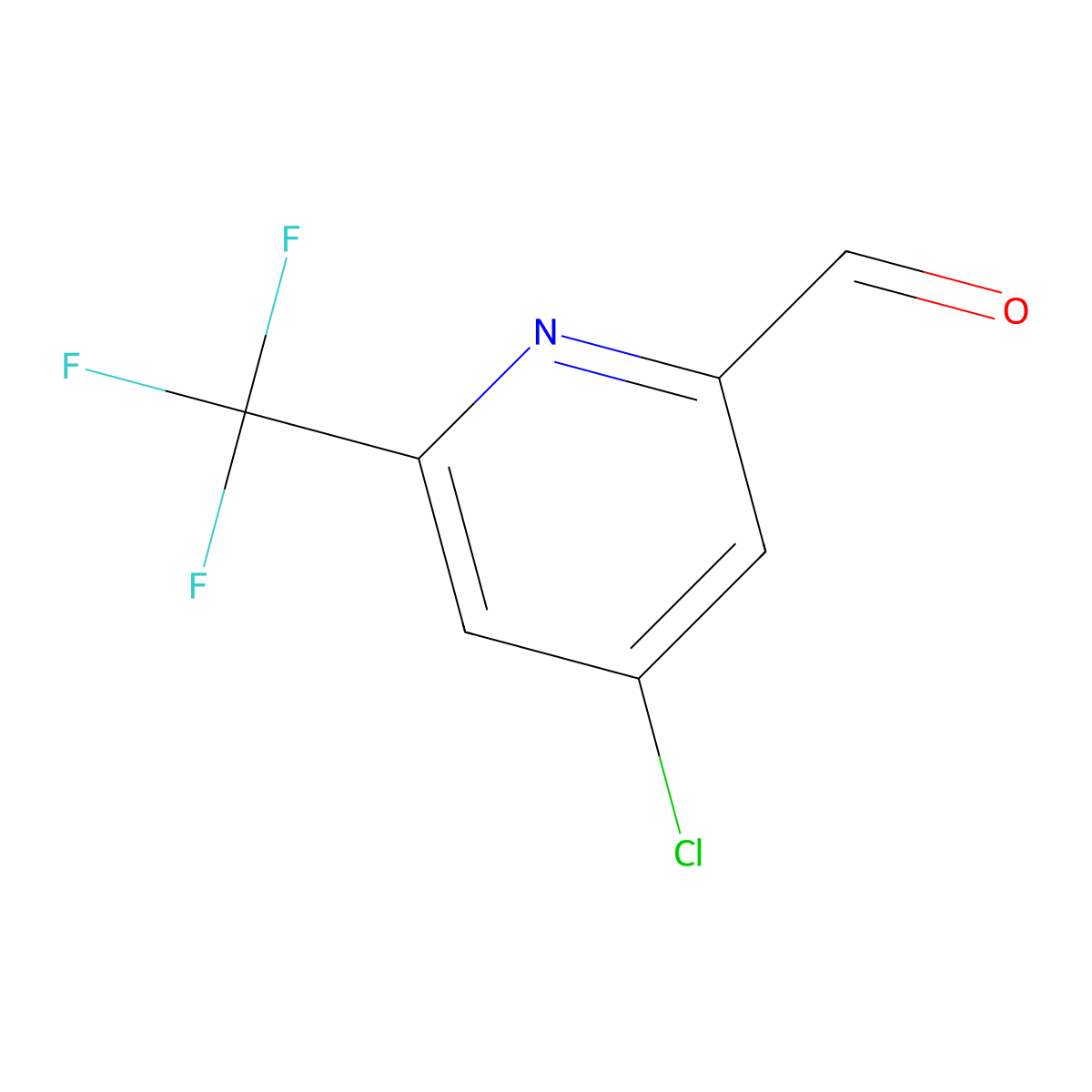 4-Chloro-6-(trifluoromethyl)pyridine-2-carbaldehyde molecular structure, CAS 1060807-45-5