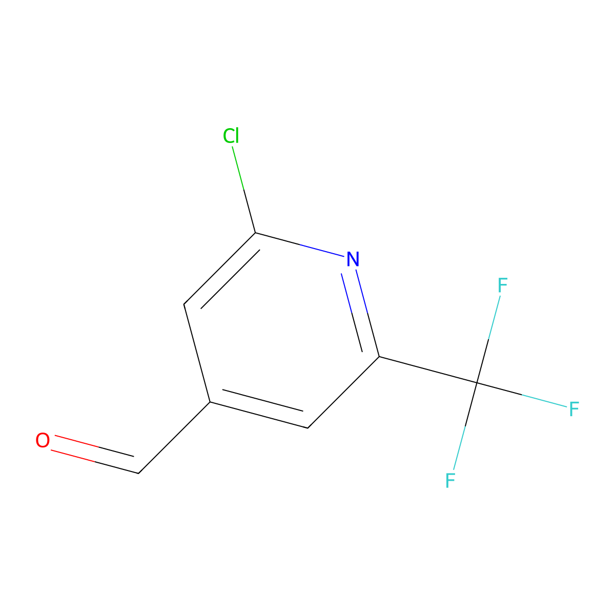 2-Chloro-6-(trifluoromethyl)pyridine-4-carbaldehyde molecular structure, CAS 1060807-47-7