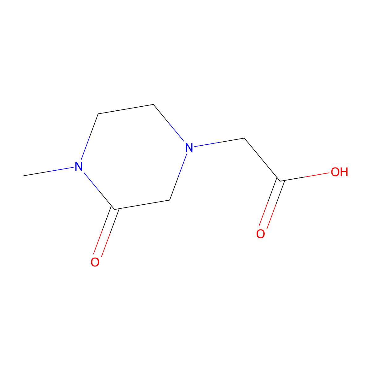 2-(4-Methyl-3-oxopiperazin-1-YL)acetic acid molecular structure, CAS 1060807-82-0