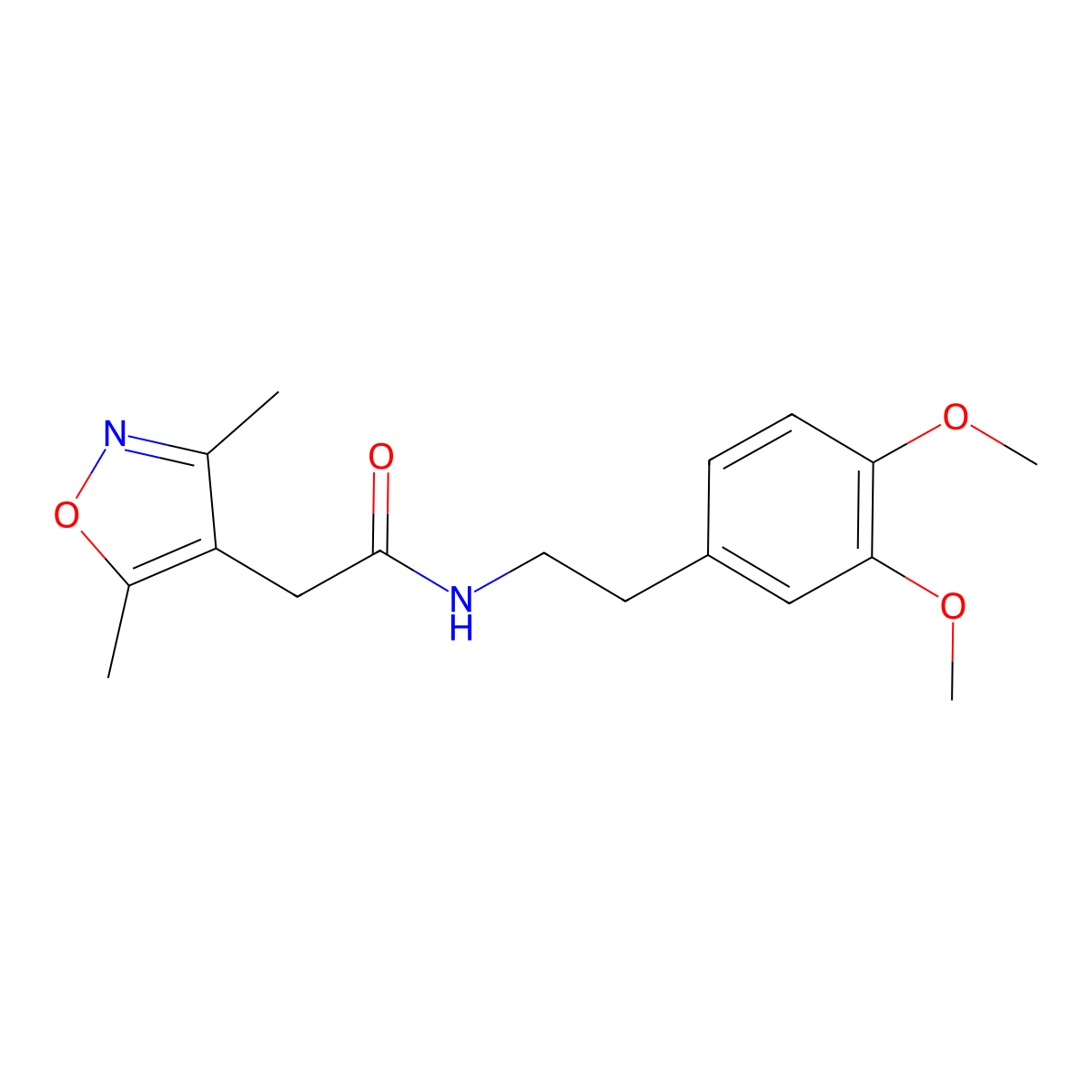 N-[2-(3,4-dimethoxyphenyl)ethyl]-2-(3,5-dimethyl-1,2-oxazol-4-yl)acetamide molecular structure, CAS 1060808-59-4