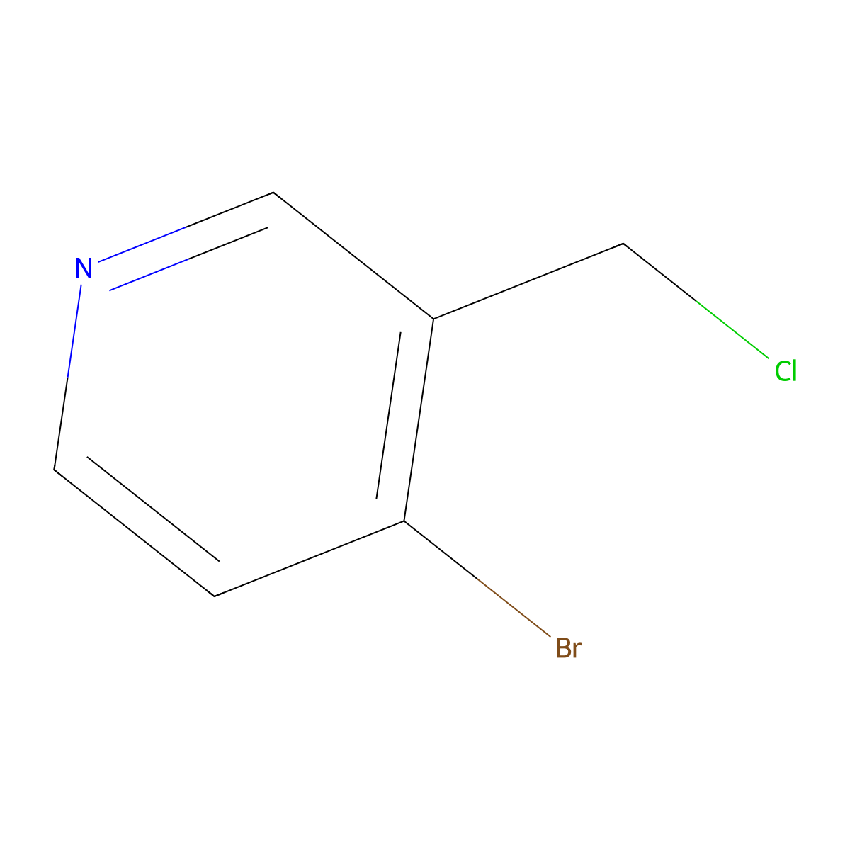 4-Bromo-3-(chloromethyl)pyridine molecular structure, CAS 1060808-80-1