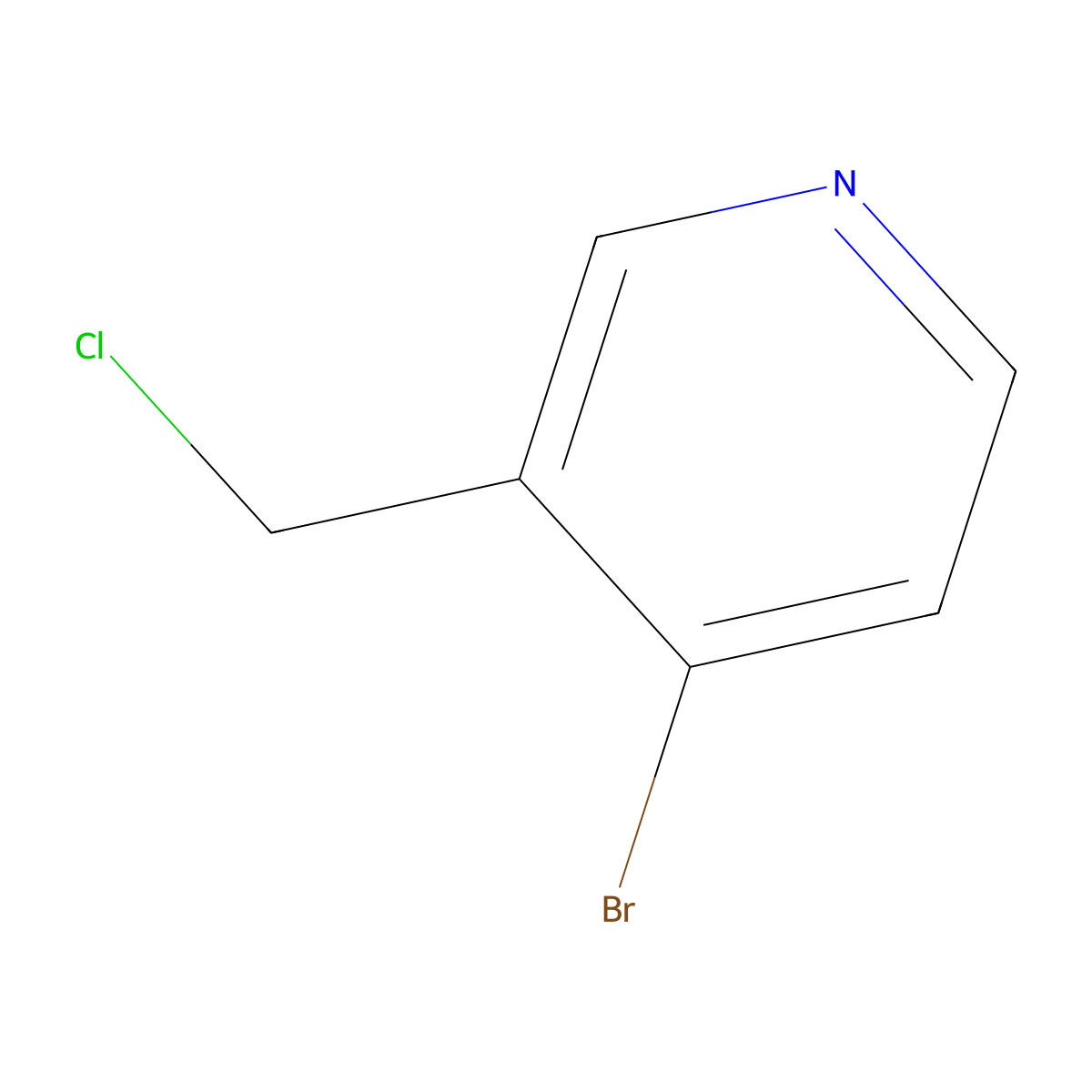 4-Bromo-3-(chloromethyl)pyridine molecular structure, CAS 1060808-80-1