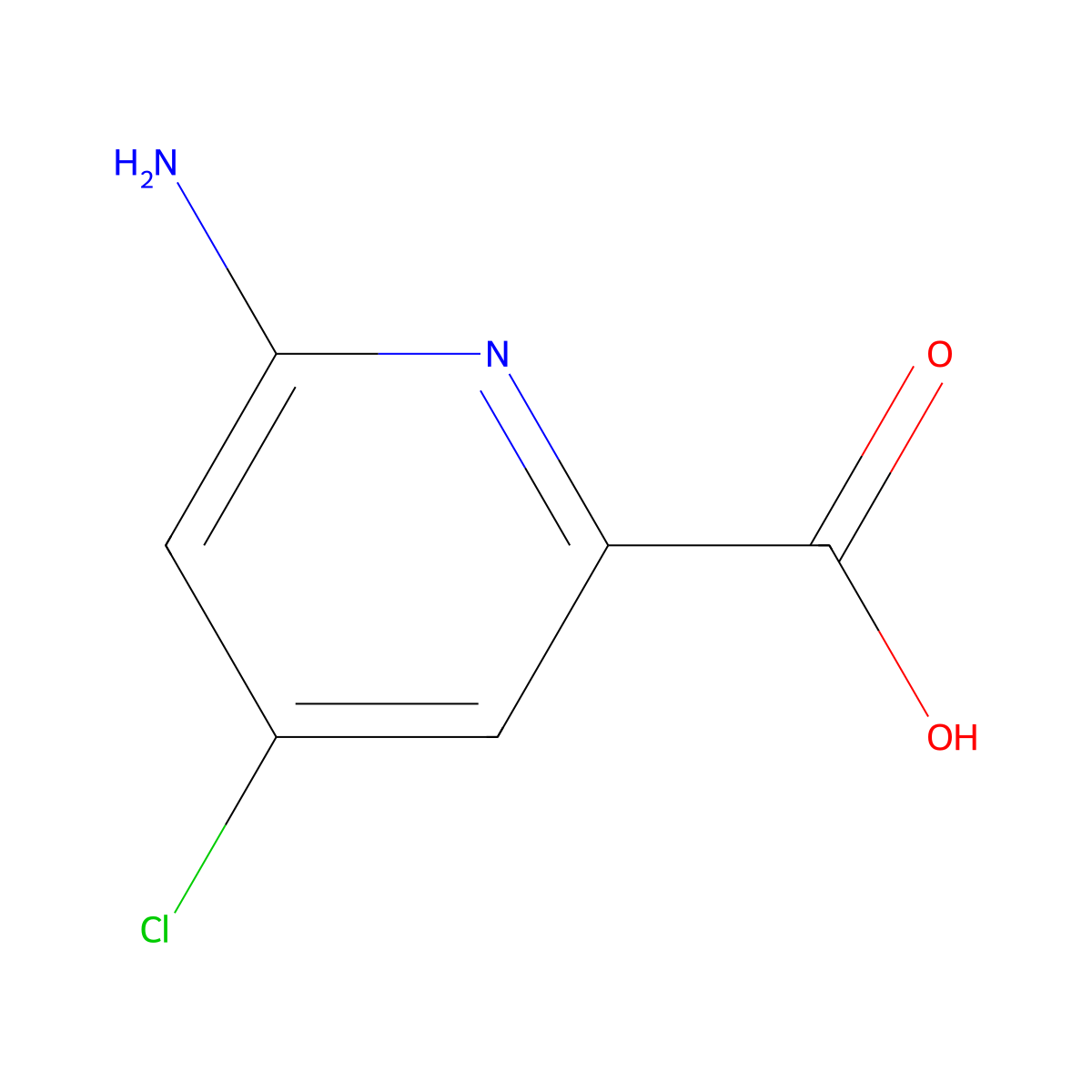 6-Amino-4-chloropicolinic acid molecular structure, CAS 1060808-93-6