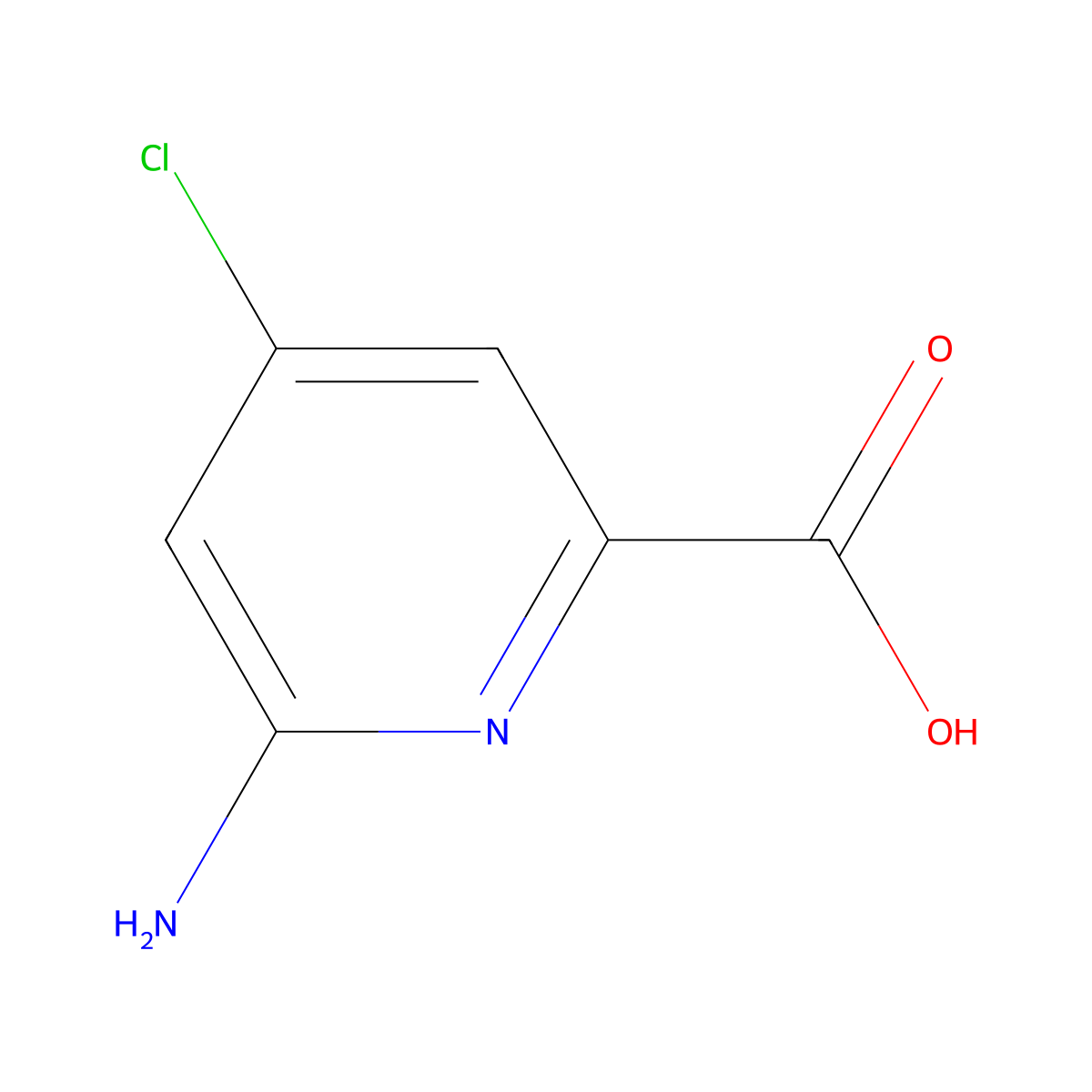 6-Amino-4-chloropicolinic acid molecular structure, CAS 1060808-93-6