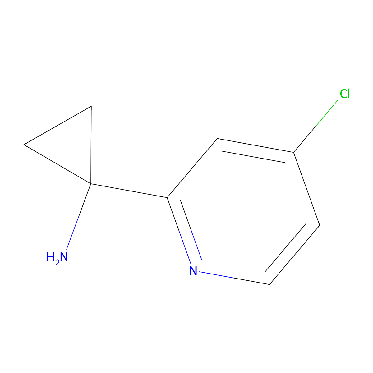 1-(4-Chloropyridin-2-YL)cyclopropan-1-amine molecular structure, CAS 1060808-97-0