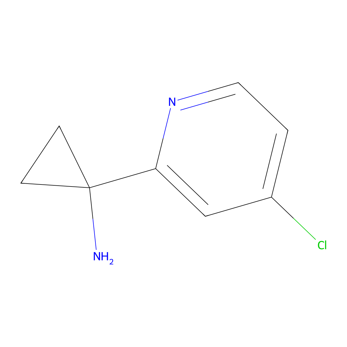 1-(4-Chloropyridin-2-YL)cyclopropan-1-amine molecular structure, CAS 1060808-97-0