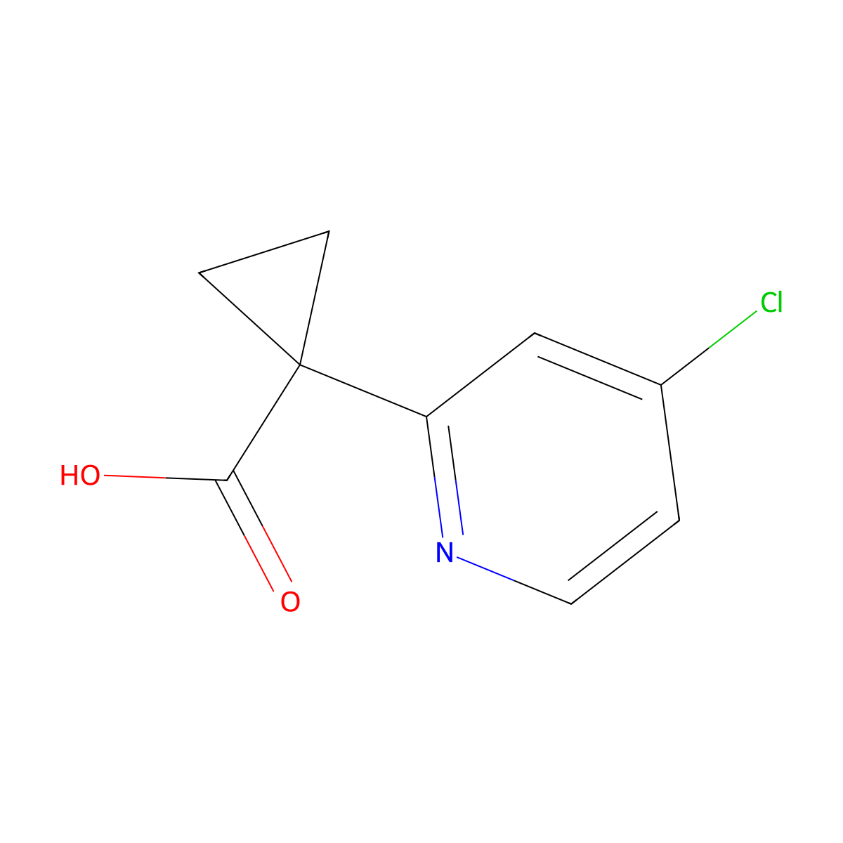 1-(4-Chloropyridin-2-YL)cyclopropane-1-carboxylic acid molecular structure, CAS 1060808-99-2