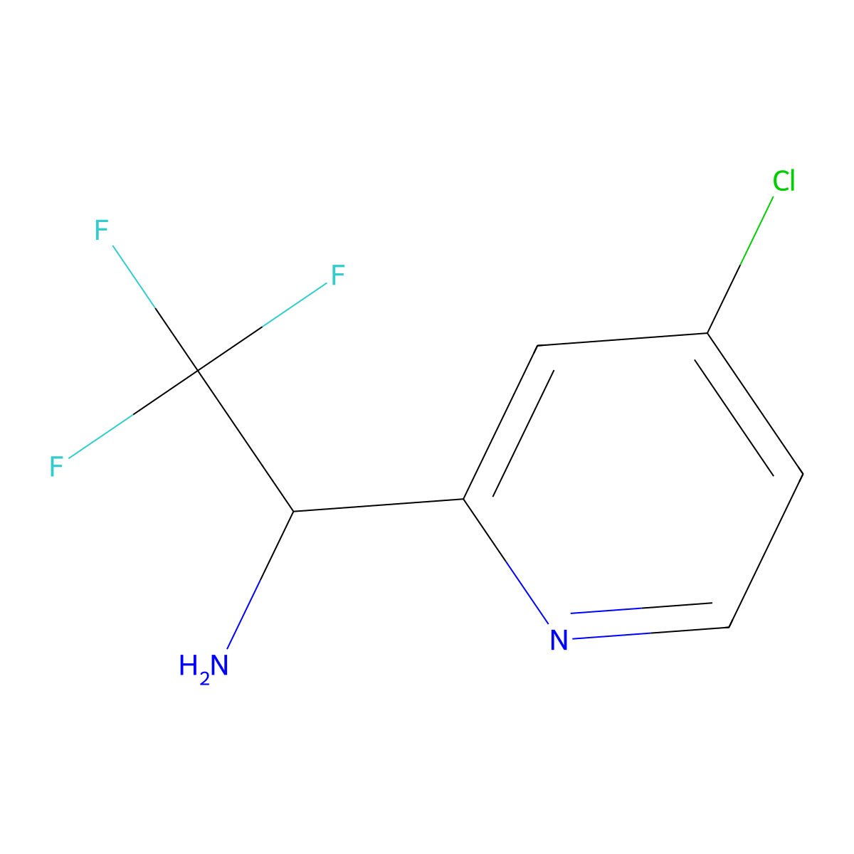 1-(4-Chloropyridin-2-YL)-2,2,2-trifluoroethanamine molecular structure, CAS 1060809-07-5
