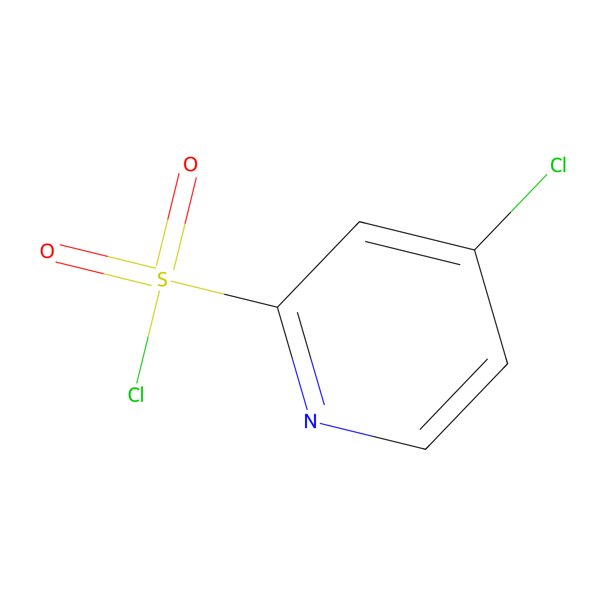 4-Chloropyridine-2-sulfonyl chloride molecular structure, CAS 1060809-16-6