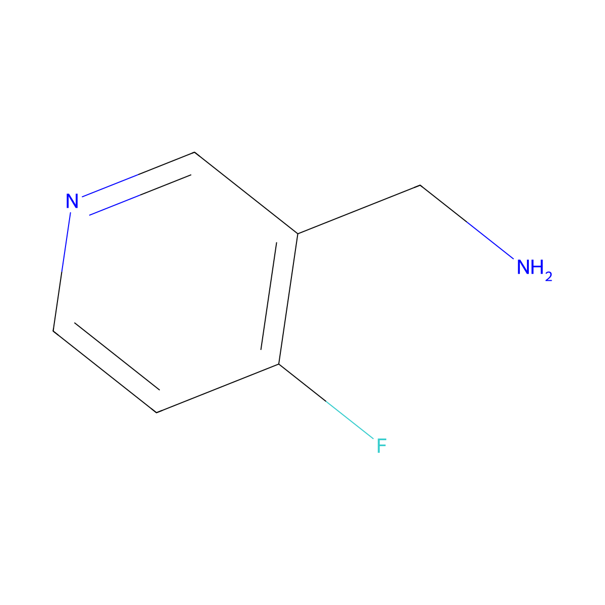 (4-Fluoropyridin-3-YL)methanamine molecular structure, CAS 1060809-17-7