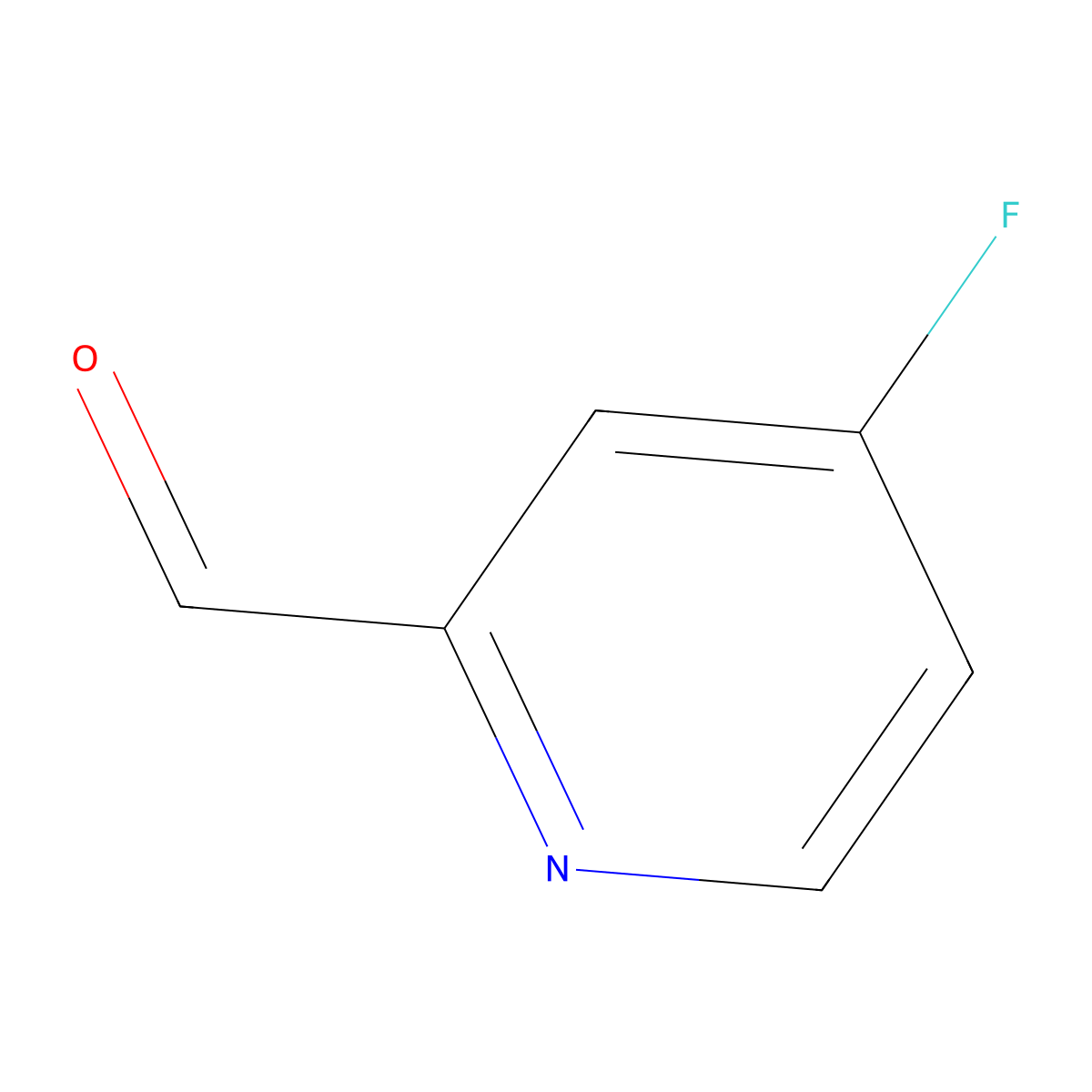 4-Fluoropyridine-2-carbaldehyde molecular structure, CAS 1060809-18-8