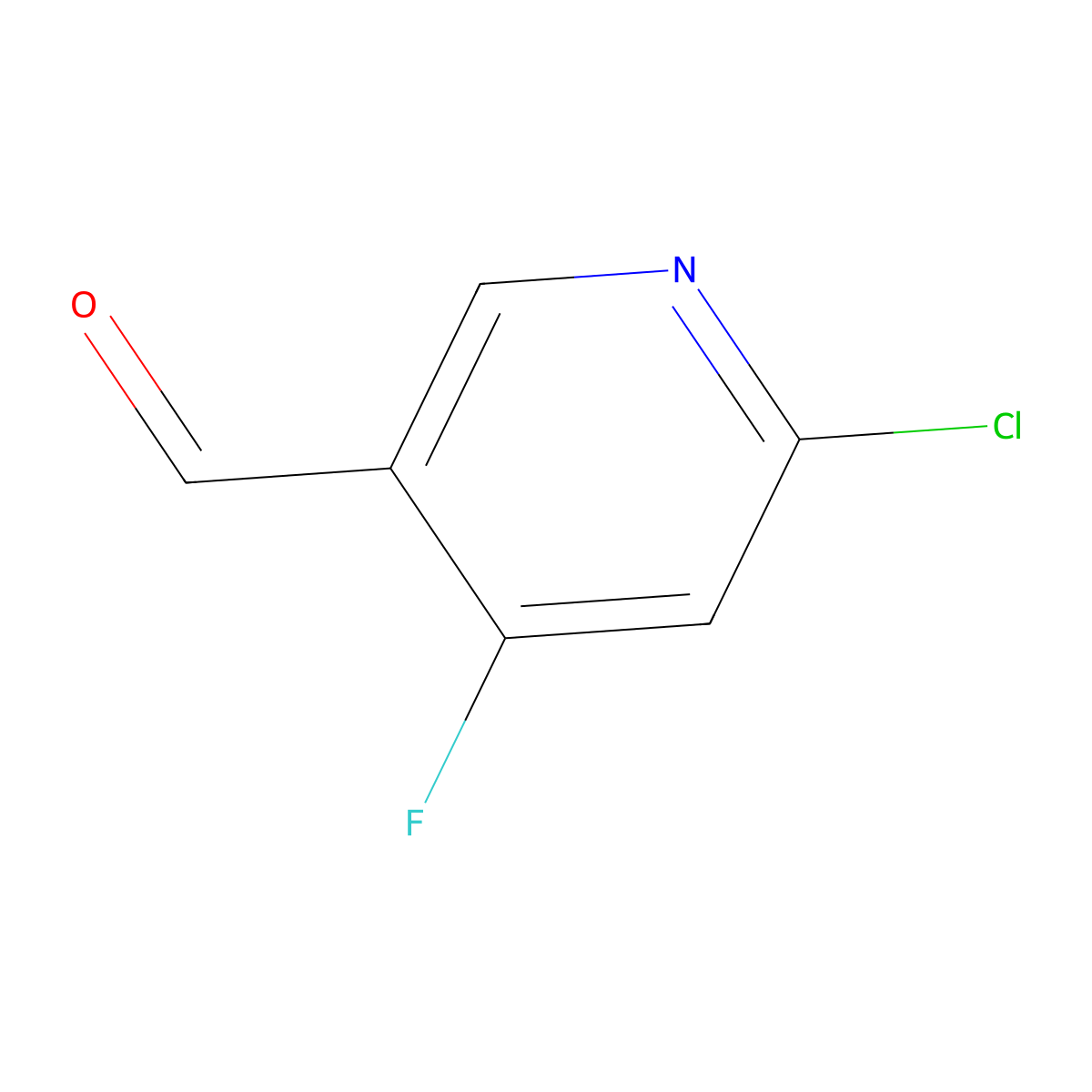 6-Chloro-4-fluoronicotinaldehyde molecular structure, CAS 1060809-20-2