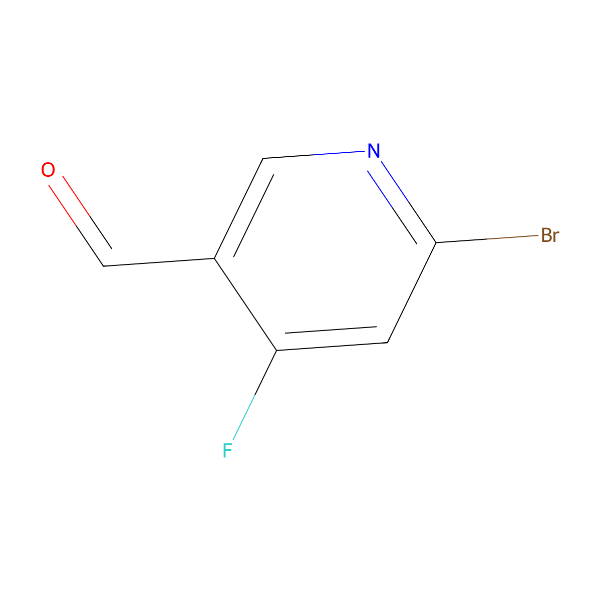 6-Bromo-4-fluoronicotinaldehyde molecular structure, CAS 1060809-24-6