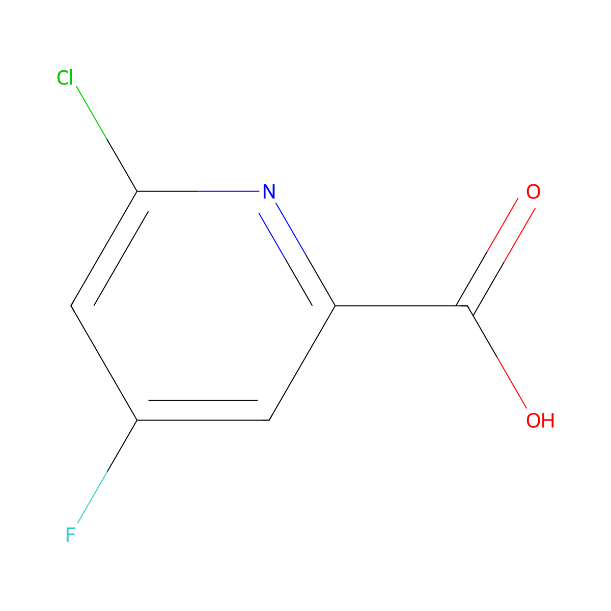 6-Chloro-4-fluoropicolinic acid molecular structure, CAS 1060809-28-0