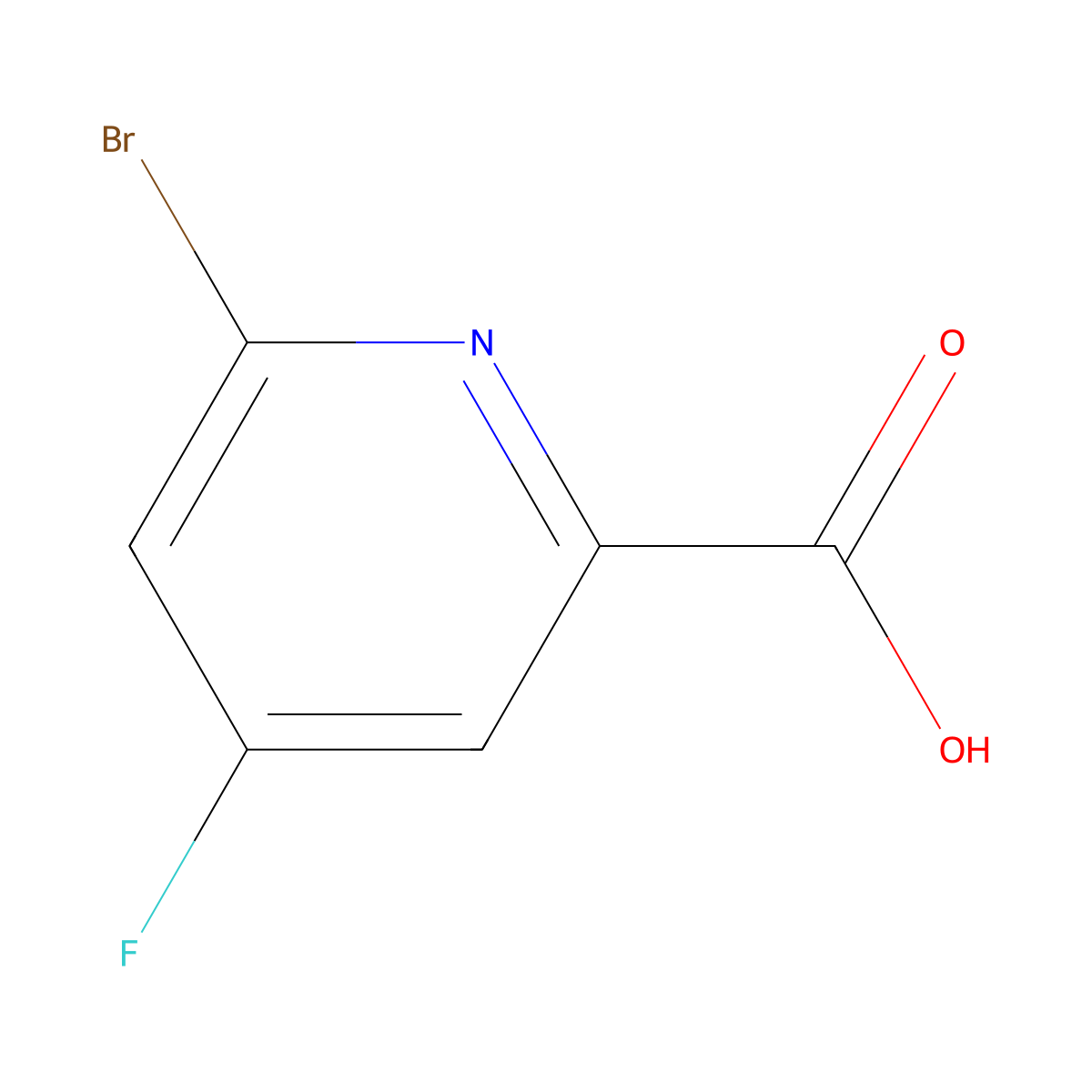 6-Bromo-4-fluoropicolinic acid molecular structure, CAS 1060809-31-5