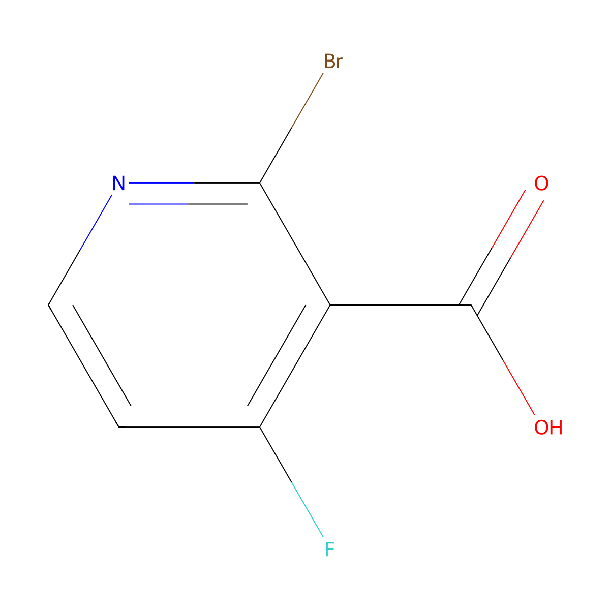 2-Bromo-4-fluoronicotinic acid molecular structure, CAS 1060809-35-9