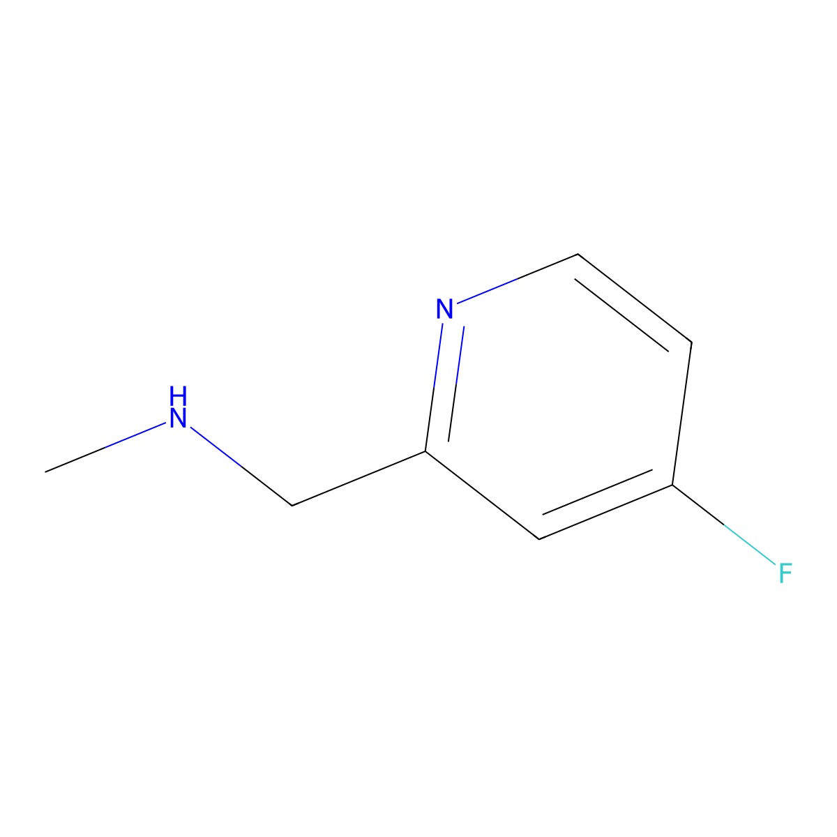1-(4-Fluoropyridin-2-YL)-N-methylmethanamine molecular structure, CAS 1060809-42-8