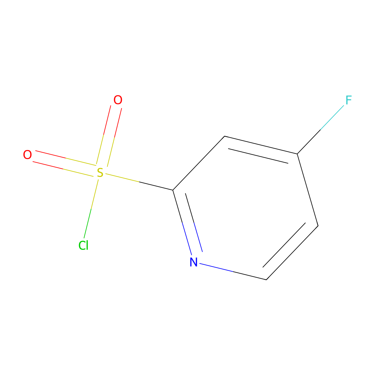 4-Fluoropyridine-2-sulfonyl chloride molecular structure, CAS 1060809-57-5