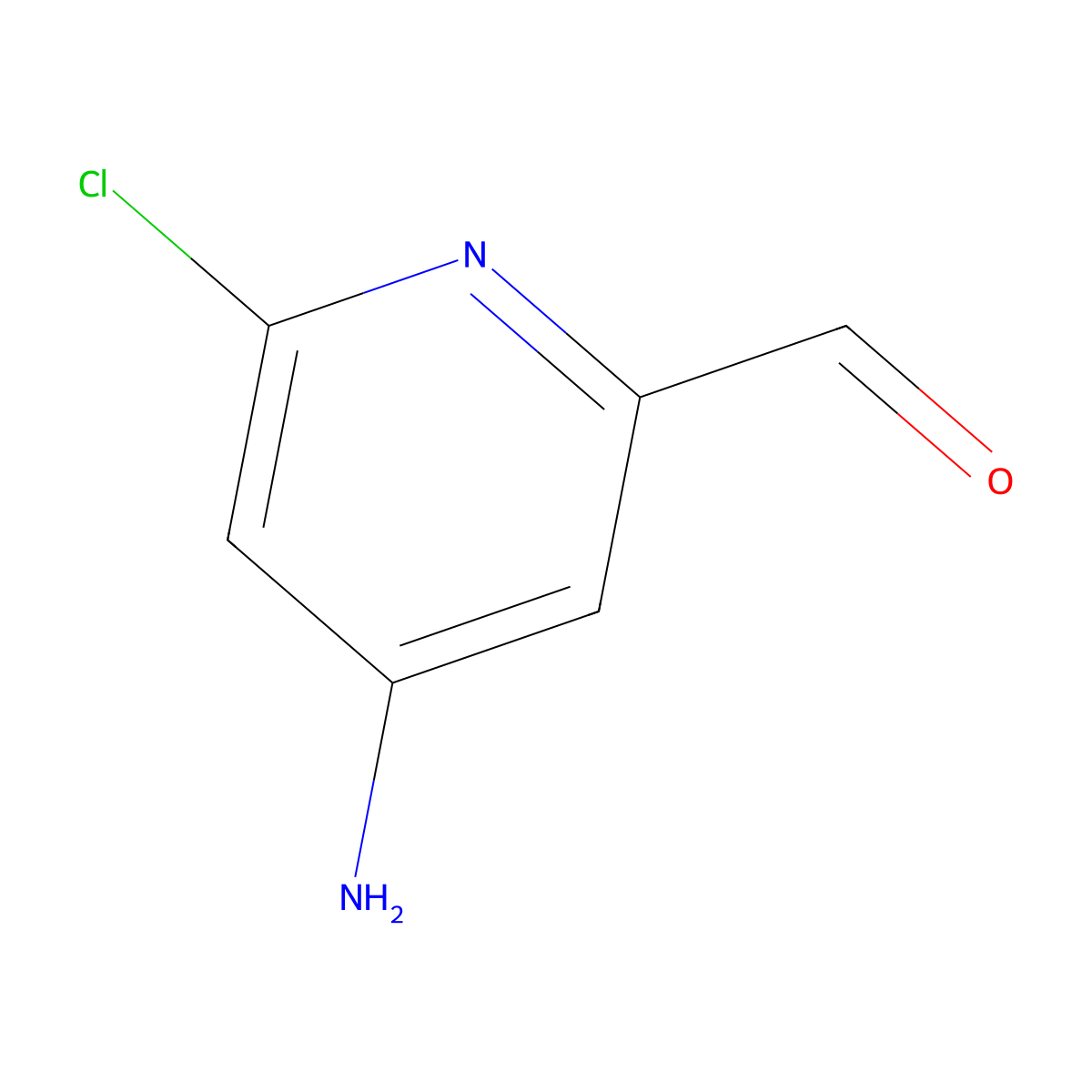 4-Amino-6-chloropicolinaldehyde molecular structure, CAS 1060809-65-5