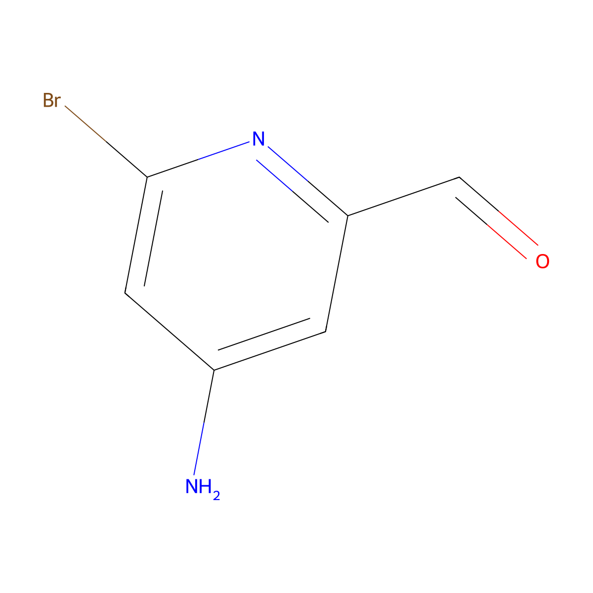 4-Amino-6-bromopicolinaldehyde molecular structure, CAS 1060809-66-6