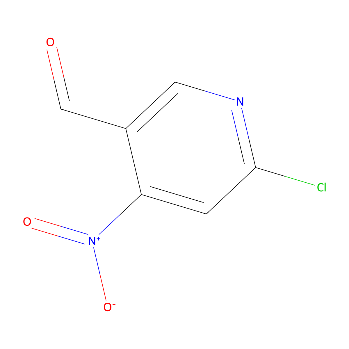 6-Chloro-4-nitro-pyridine-3-carbaldehyde molecular structure, CAS 1060809-78-0