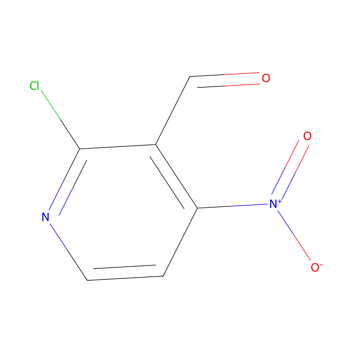 2-Chloro-4-nitro-pyridine-3-carbaldehyde molecular structure, CAS 1060809-80-4