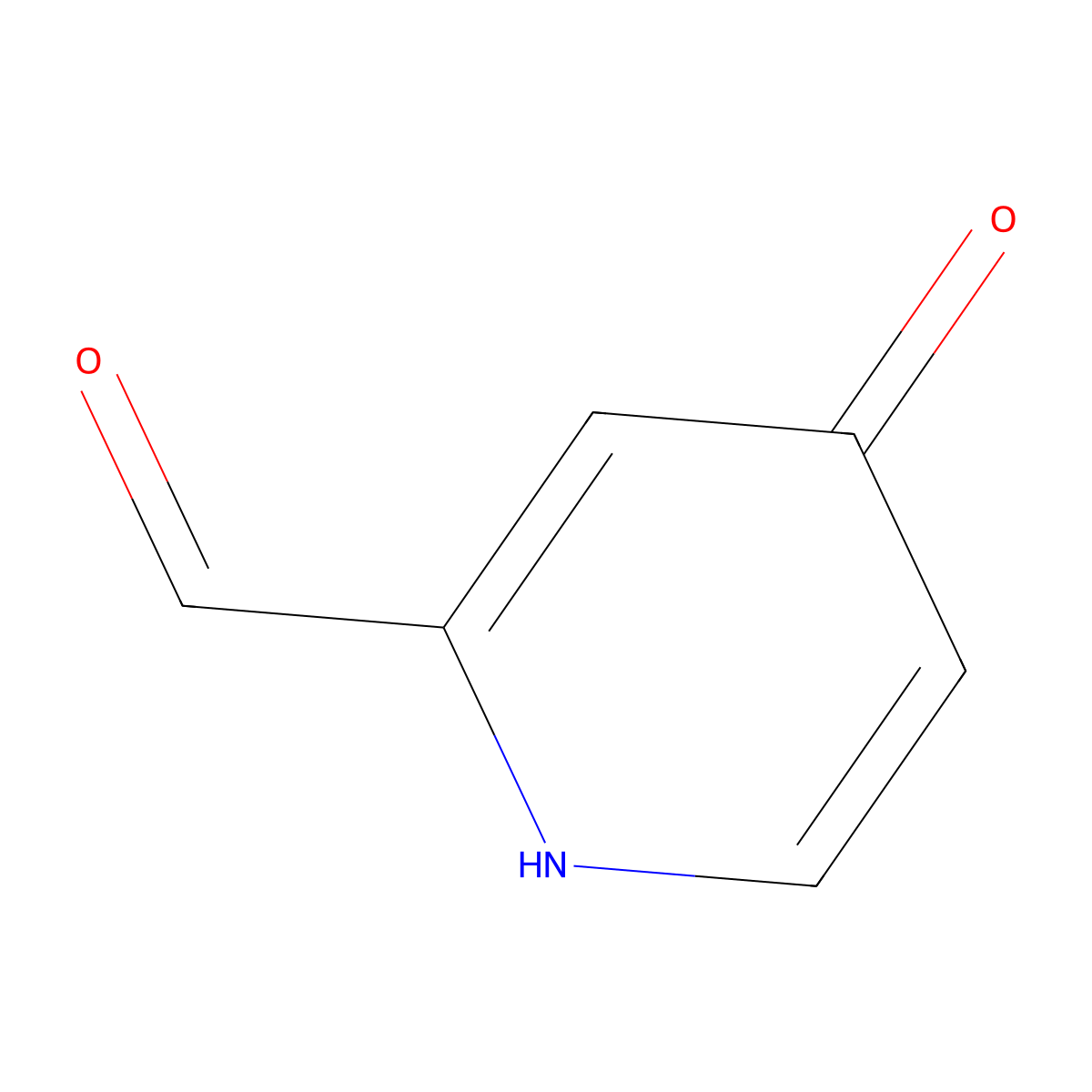 1,4-Dihydro-4-oxo-2-pyridinecarboxaldehyde molecular structure, CAS 1060809-85-9