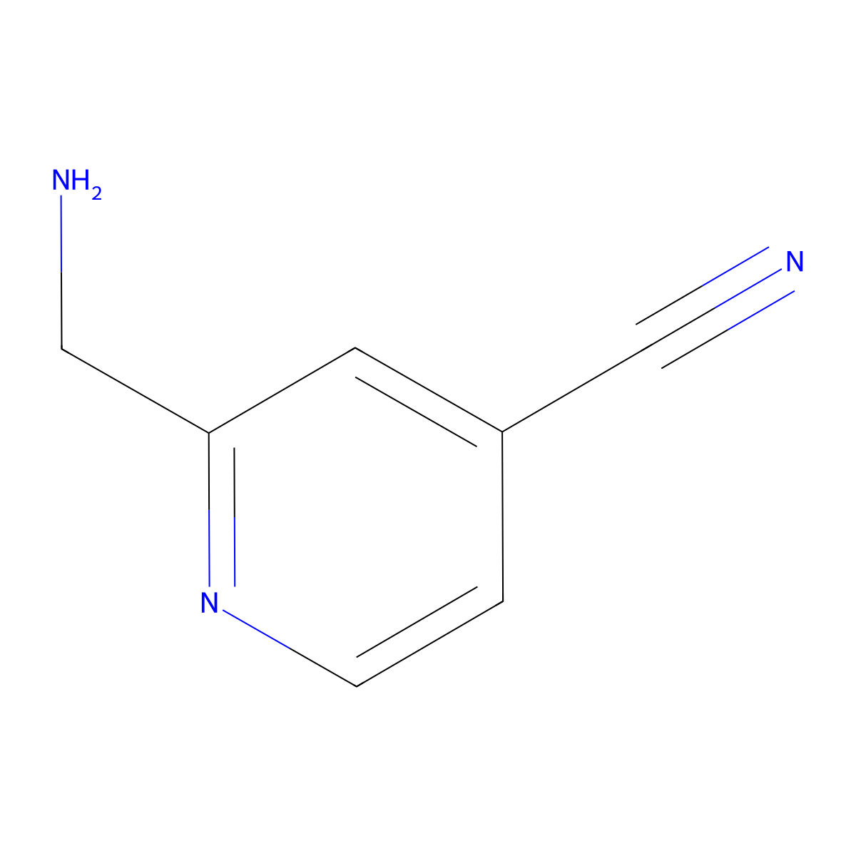 2-(Aminomethyl)isonicotinonitrile molecular structure, CAS 1060809-90-6