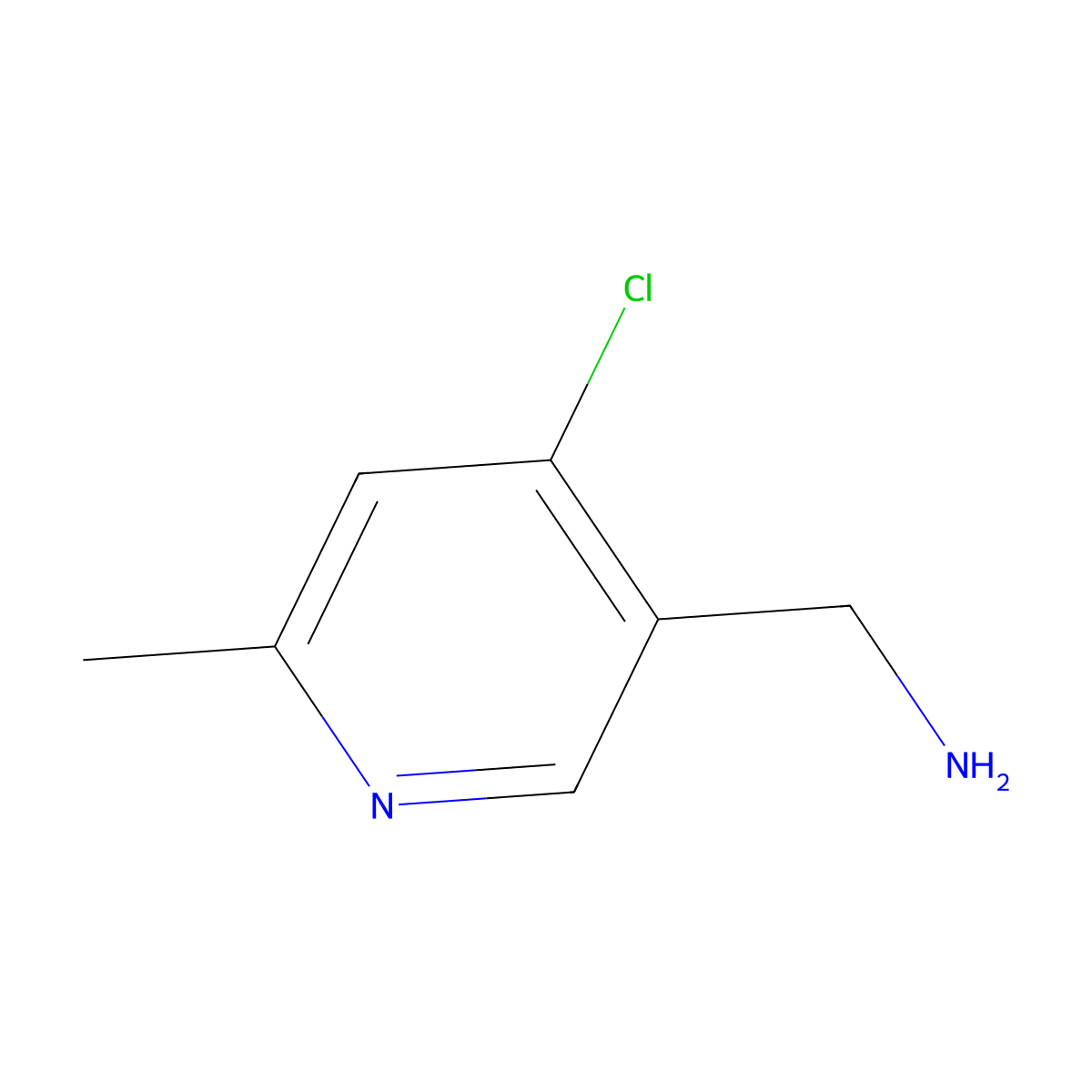 (4-Chloro-6-methylpyridin-3-YL)methanamine molecular structure, CAS 1060810-06-1