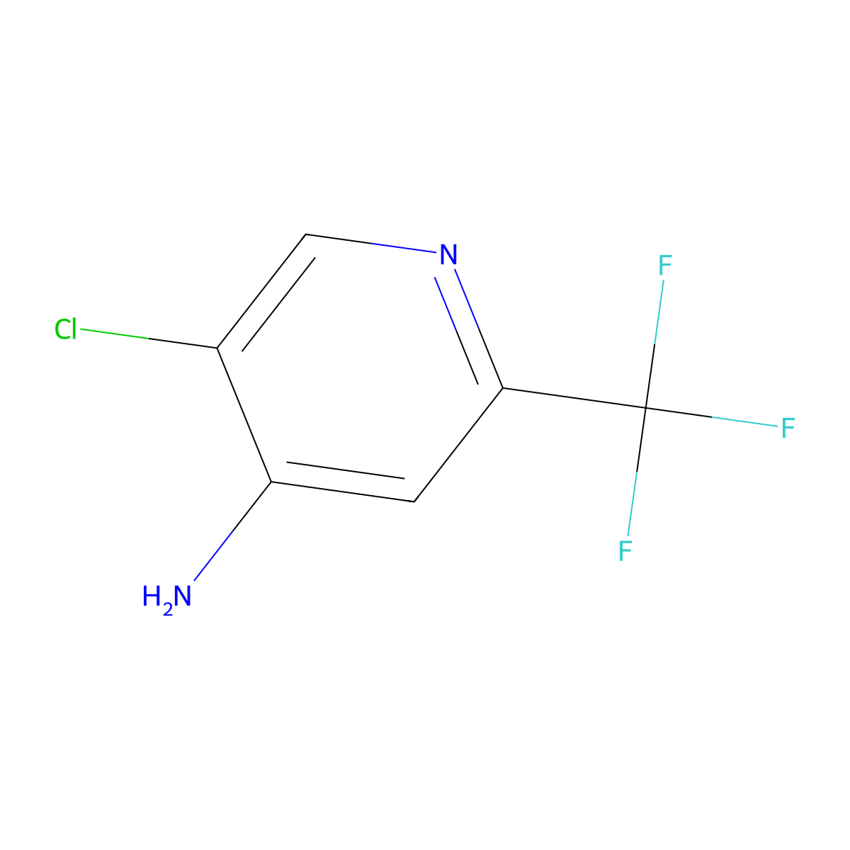5-Chloro-2-(trifluoromethyl)pyridin-4-amine molecular structure, CAS 1060810-26-5