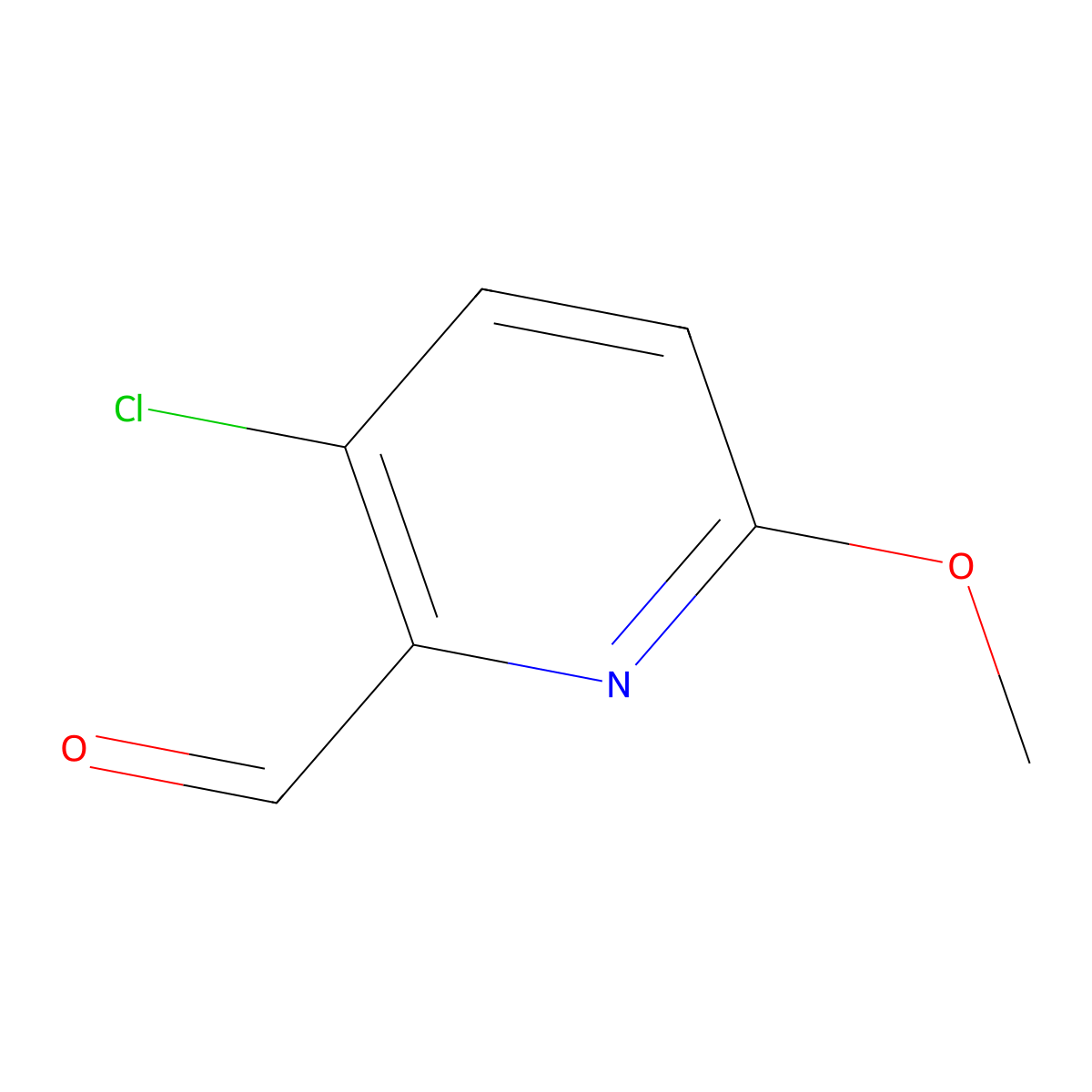3-Chloro-6-methoxypicolinaldehyde molecular structure, CAS 1060810-35-6
