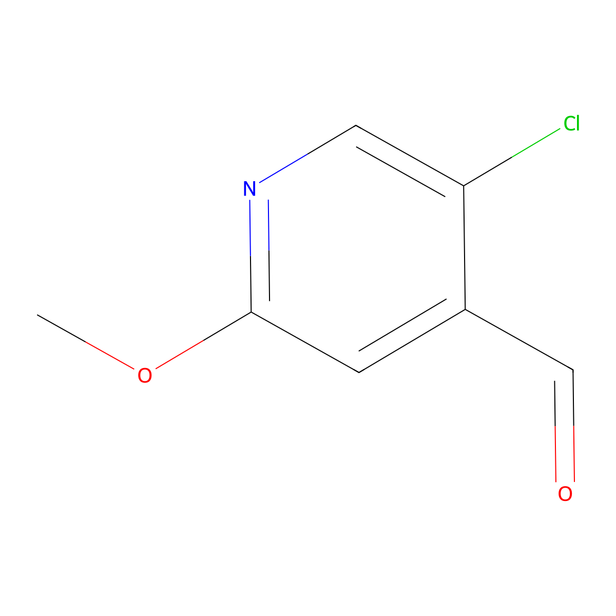 5-Chloro-2-methoxy-4-pyridinecarboxaldehyde molecular structure, CAS 1060810-36-7