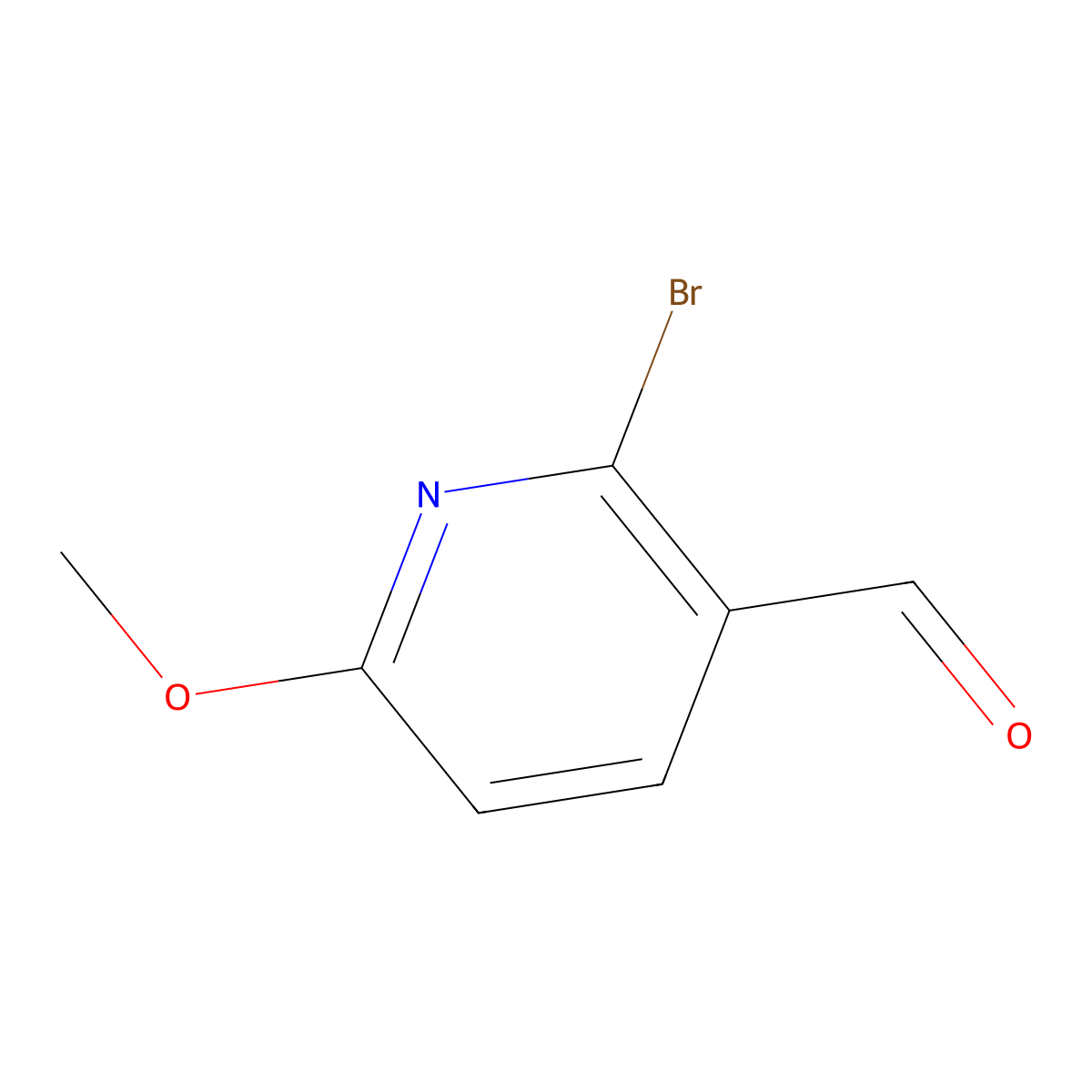 2-Bromo-6-methoxynicotinaldehyde molecular structure, CAS 1060810-41-4