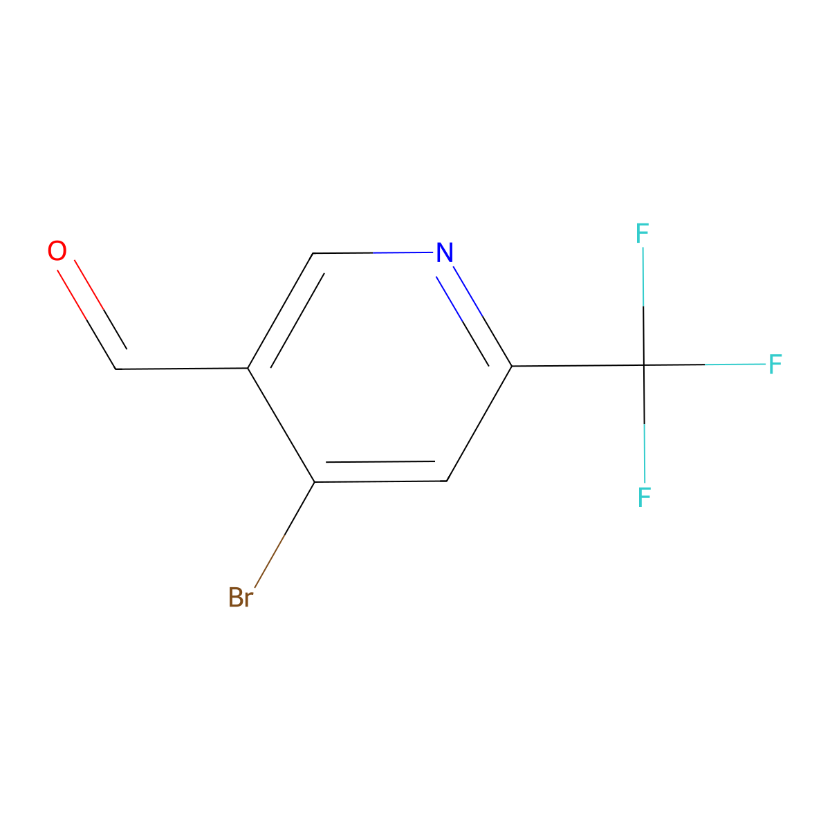 4-Bromo-6-(trifluoromethyl)nicotinaldehyde molecular structure, CAS 1060810-63-0