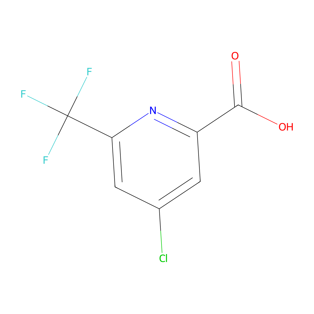4-Chloro-6-(trifluoromethyl)pyridine-2-carboxylic acid molecular structure, CAS 1060810-65-2