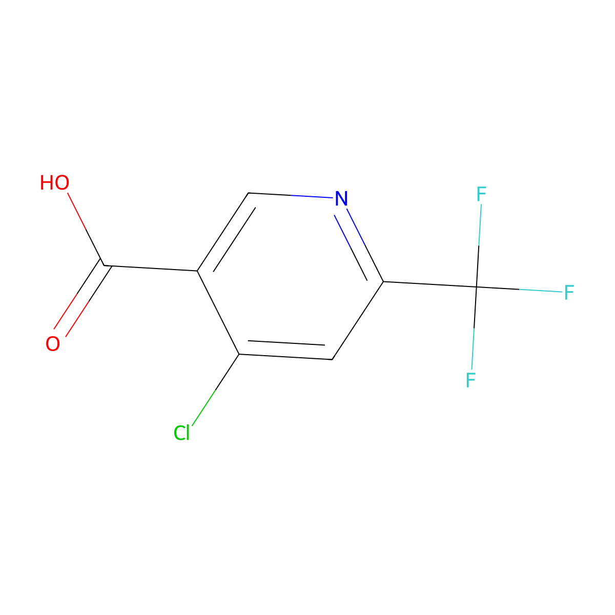 4-Chloro-6-(trifluoromethyl)nicotinic acid molecular structure, CAS 1060810-66-3