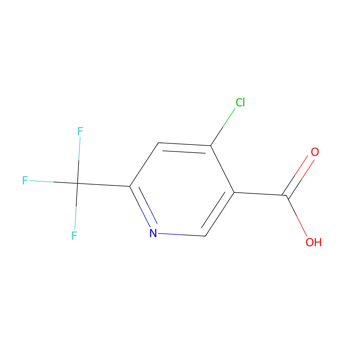 4-Chloro-6-(trifluoromethyl)nicotinic acid molecular structure, CAS 1060810-66-3