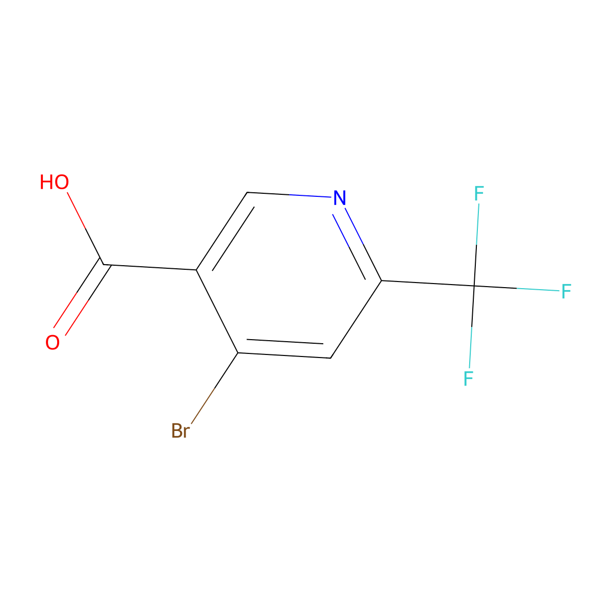 4-Bromo-6-(trifluoromethyl) nicotinic acid molecular structure, CAS 1060810-71-0