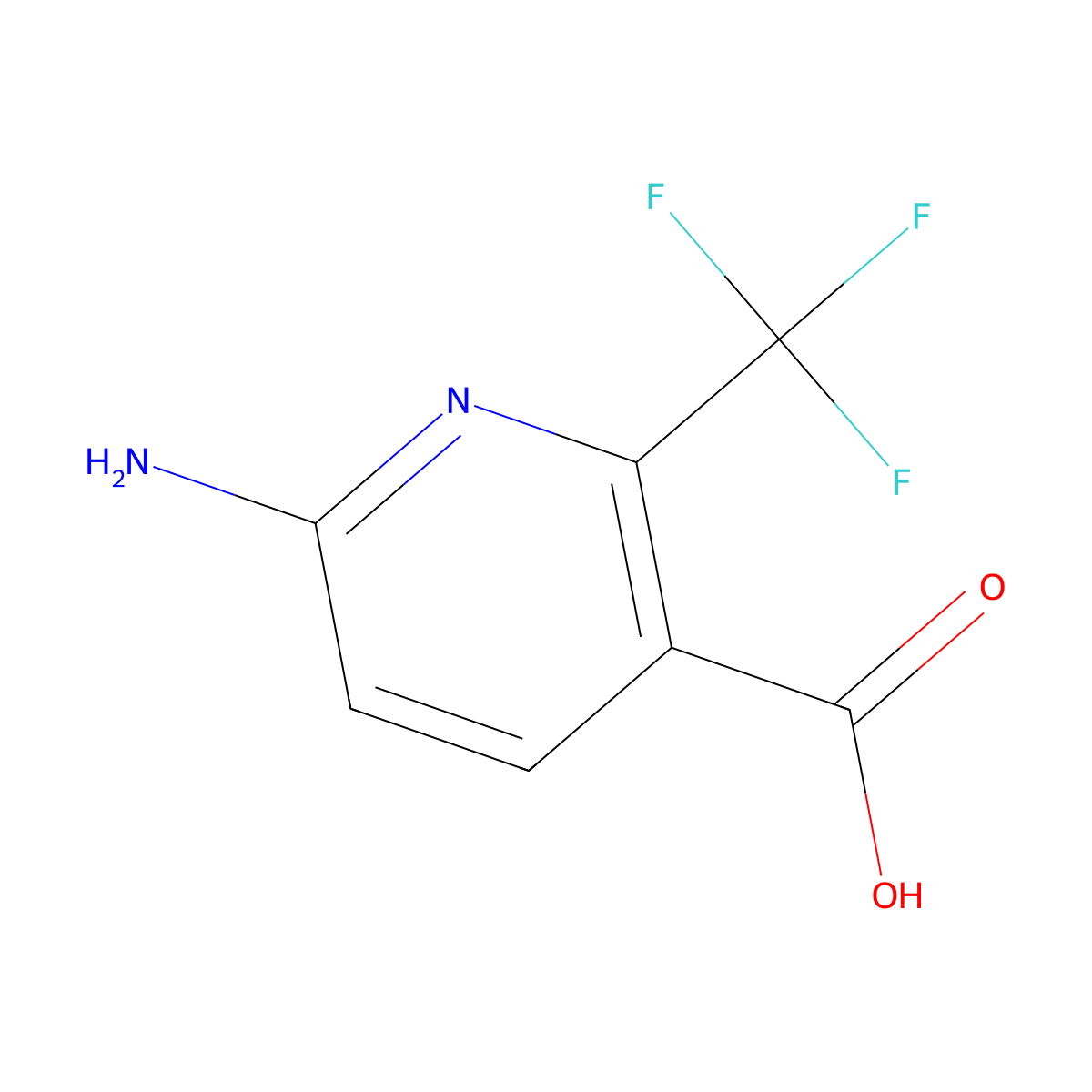 6-Amino-2-(trifluoromethyl)nicotinic acid molecular structure, CAS 1060810-75-4