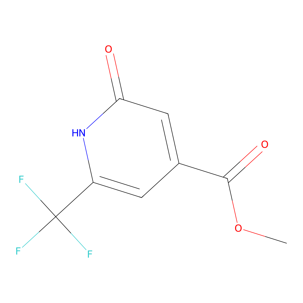 Methyl 1,2-dihydro-2-oxo-6-(trifluoromethyl)-4-pyridinecarboxylate molecular structure, CAS 1060810-77-6