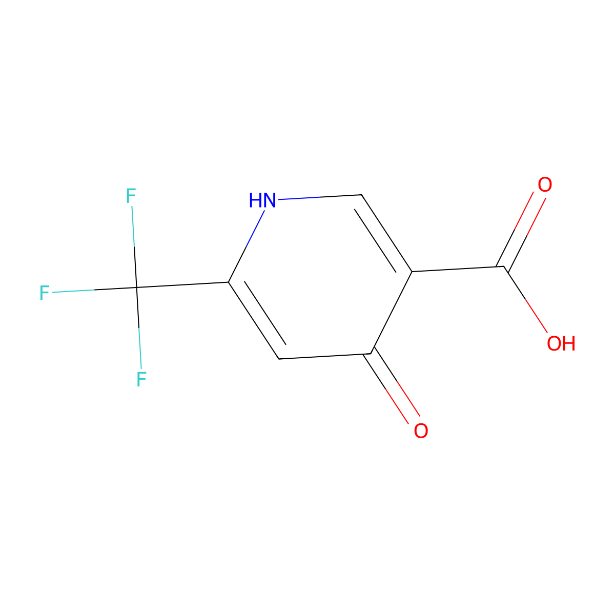4-Hydroxy-6-(trifluoromethyl)nicotinic acid molecular structure, CAS 1060810-79-8